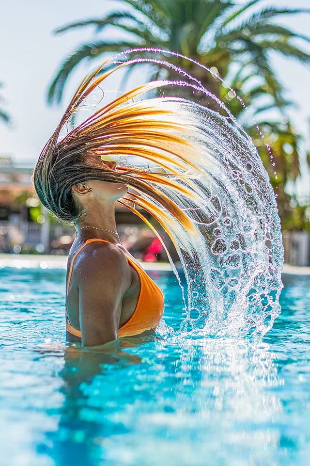 swimming pleasures in our Californian pool